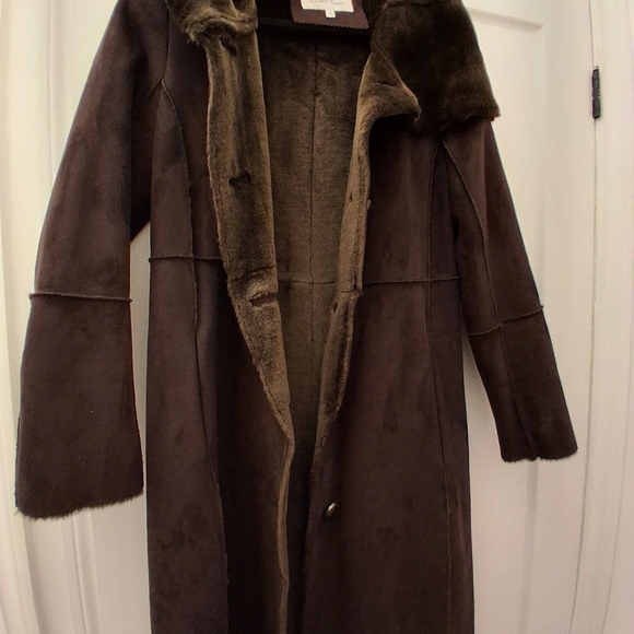 Calvin Klein Chocolate Trench Coat - Picture 7 of 9